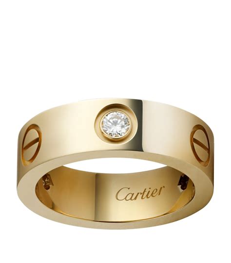 yellow gold cartier love ring|cartier love ring on finger.